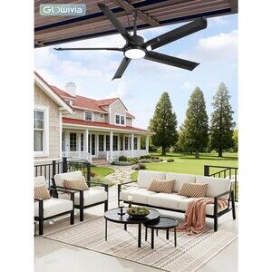 56" Outdoor Ceiling Fan with Lights IP65 Waterproof